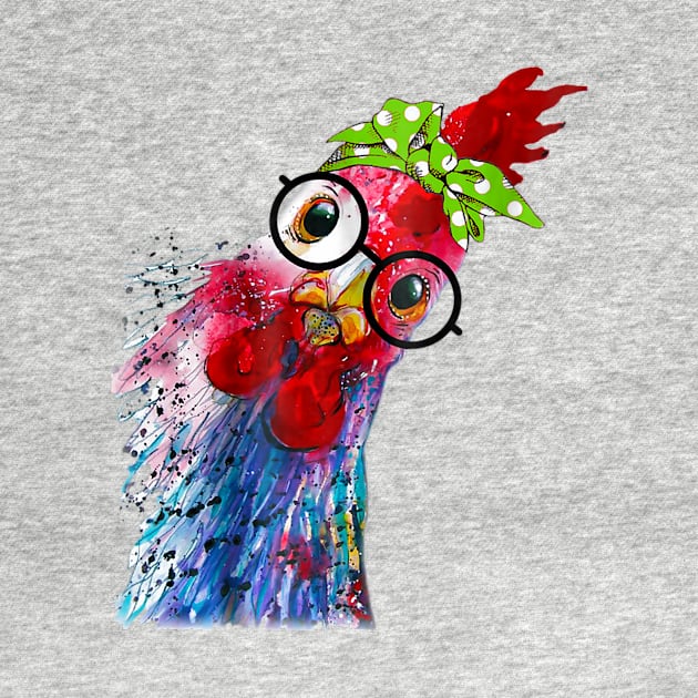 Funny Chicken Lover T-Shirt Love Farmer Tee by ReneeCummings